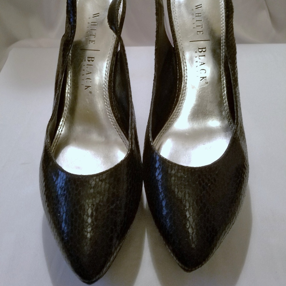 WHBM "Jack" Slingback 4" Platform Toe Heels - Picture 2 of 6